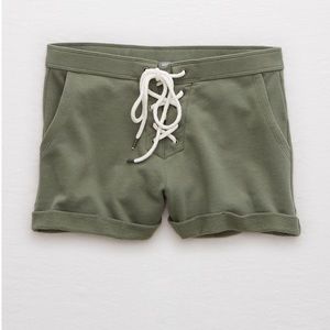 NWT Aerie by AEO Olive Lace-Up Shorts